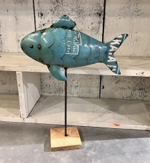 FISH ON A BASE BLUE *NEW*